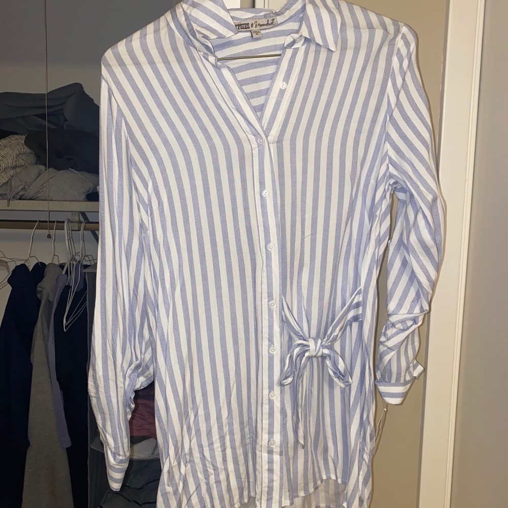 Long striped blouse